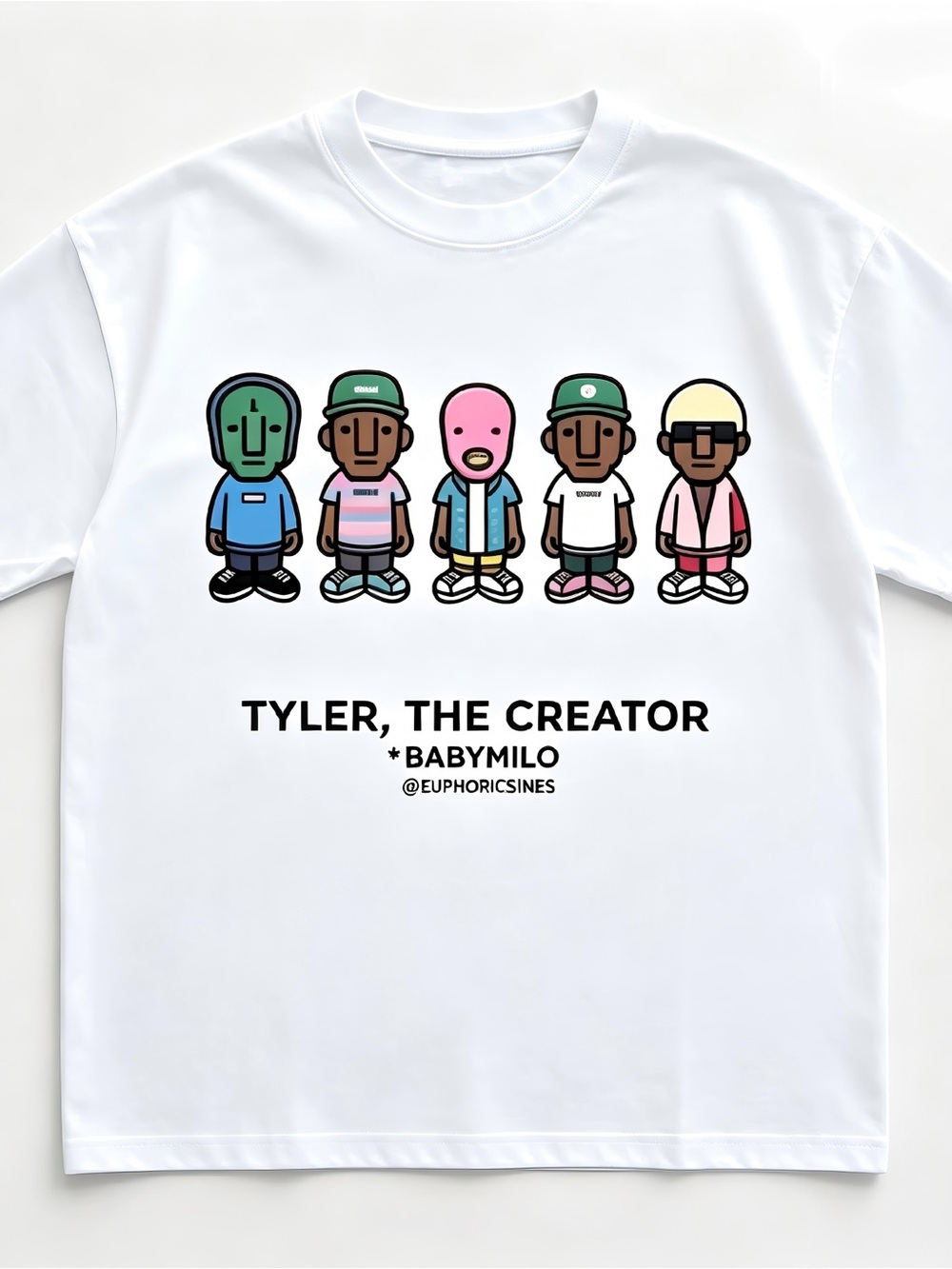Cartoon Figures Tyler The Creator Streetwear Womens Mens T-shirt Unisex